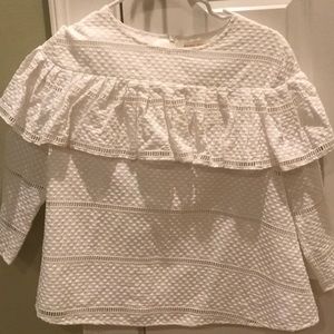 Ruffled eyelet blouse